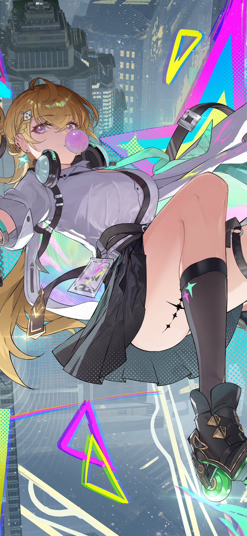 Lynae in school uniform from Wuthering Waves - Wallpapers for iPhone 11/XR in 828x1792 resolution