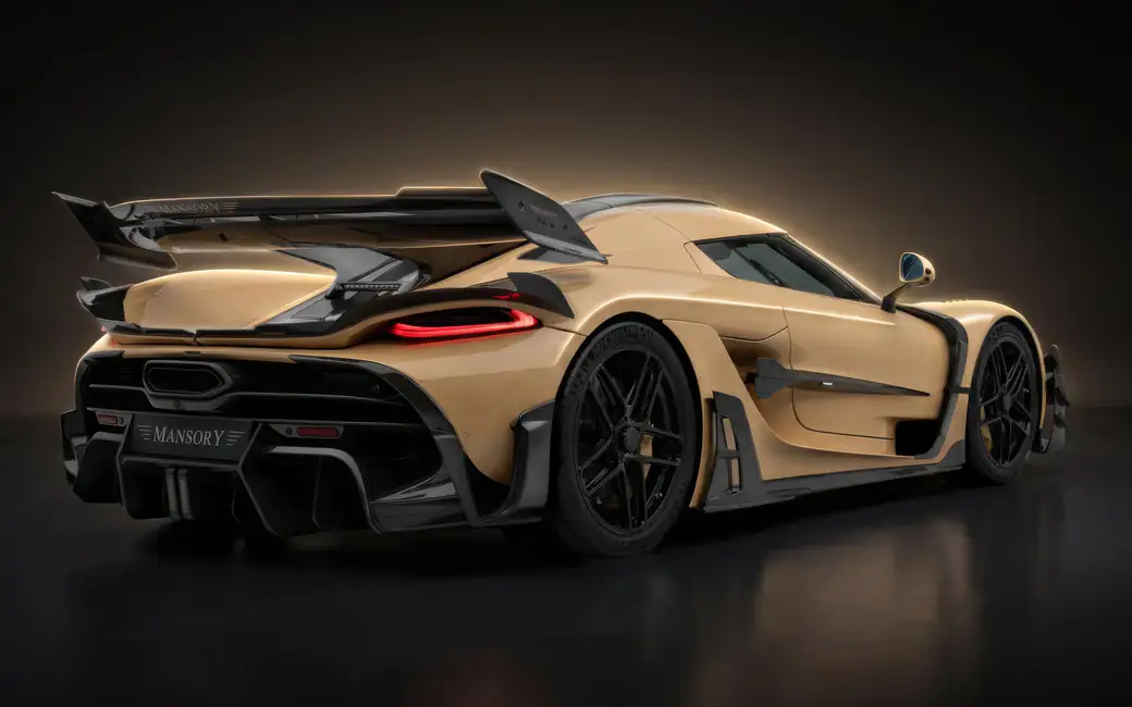 Mansory Koenigsegg Jesko rear view — desktop and phone wallpaper, free download