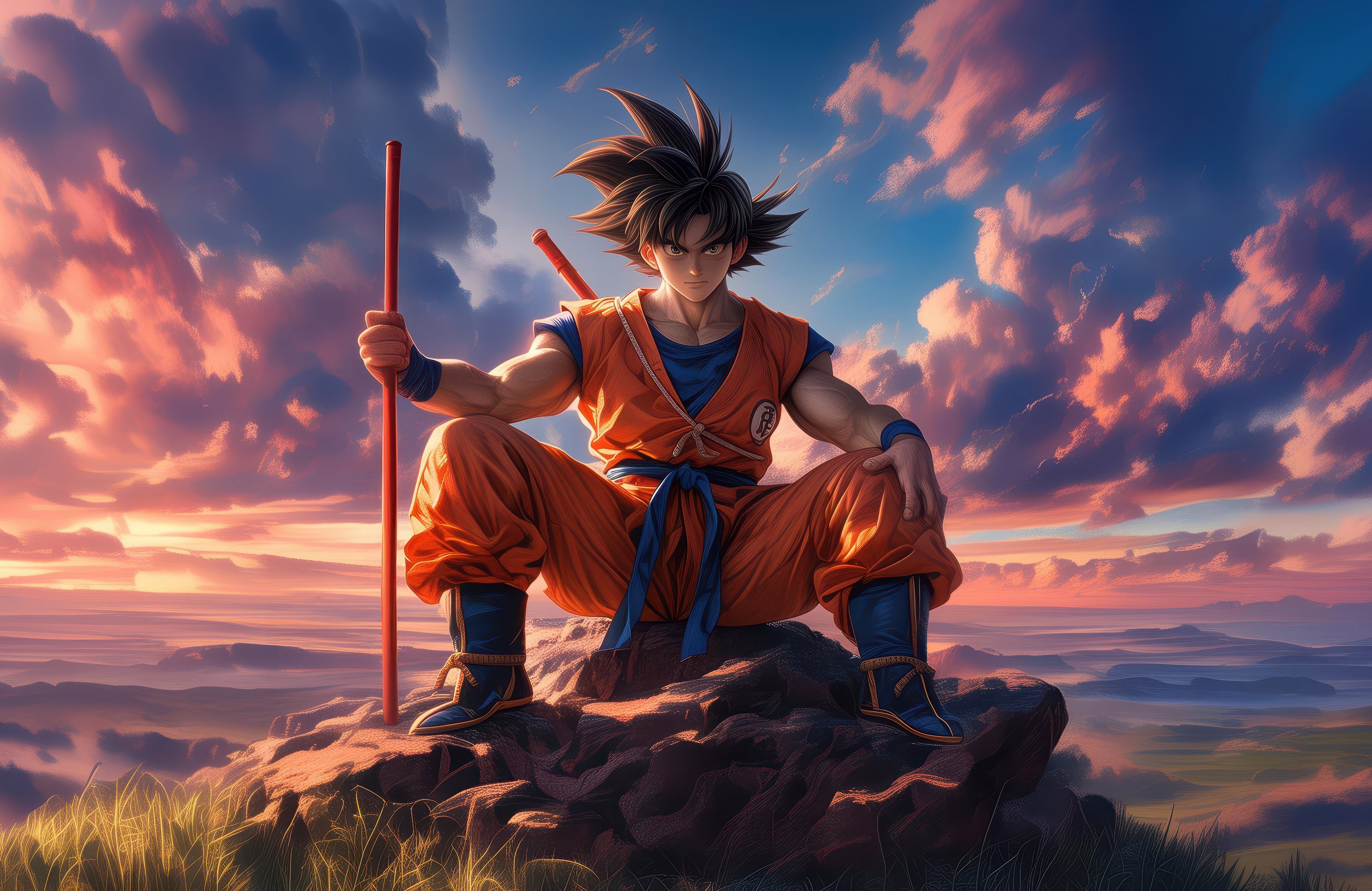 Son Goku from Dragon Ball - Wallpapers for Apple MacBook 14.2″ in 3024x1964 resolution