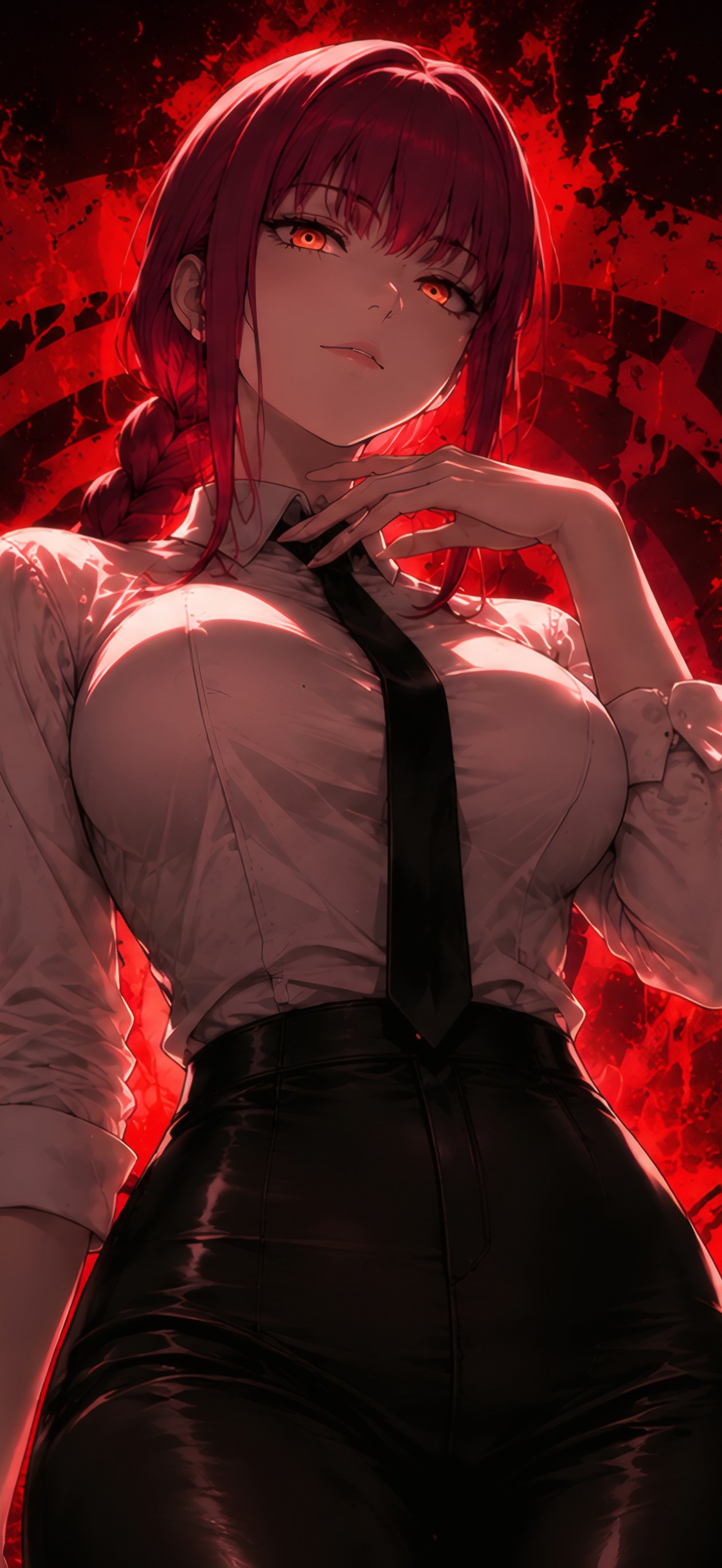 Confident Maxima in a white shirt - Wallpapers for iPhone Air in 1260x2736 resolution