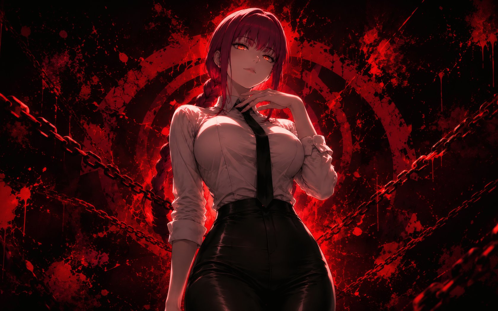 Confident Maxima in a white shirt - WSXGA+ wallpapers in 1680x1050 resolution