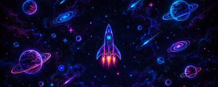 Spaceship Wallpapers for dual monitors (7680x2160): rocket, planet, ring, asteroid