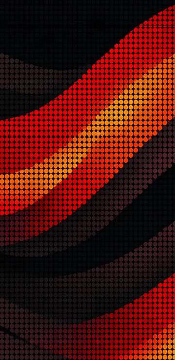 Red and Orange Pixel Wave Pattern - Wallpapers for Samsung in 360x740 resolution