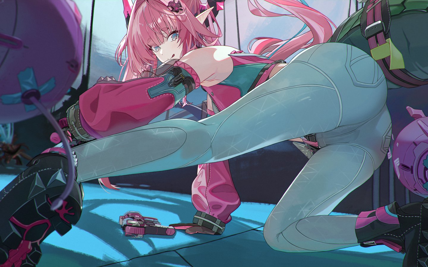 Yvonne from Arknights in Action - WSXGA wallpapers in 1440x900 resolution
