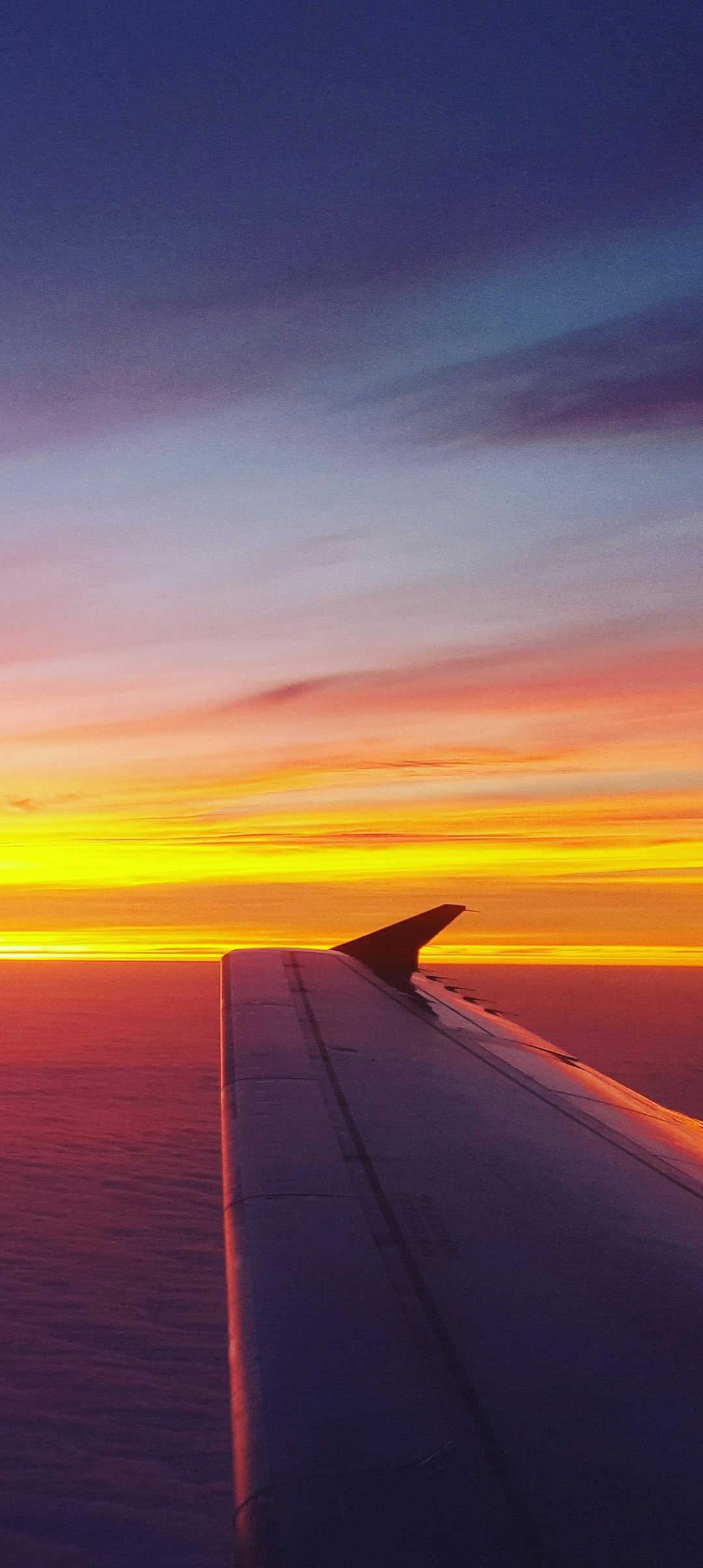 Colorful Sunset from an Airplane - Wallpapers for Samsung Galaxy A13/A14/A53, Realme 12 Pro 5G, POCO M5 in 1080x2408 resolution