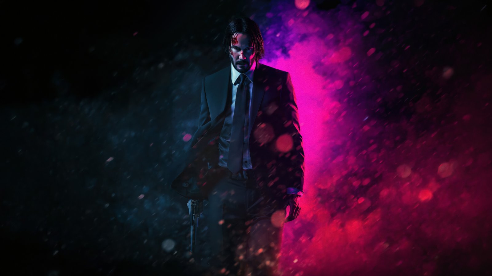 John Wick in a jacket in a dramatic scene - wXGA++ wallpapers in 1600x900 resolution