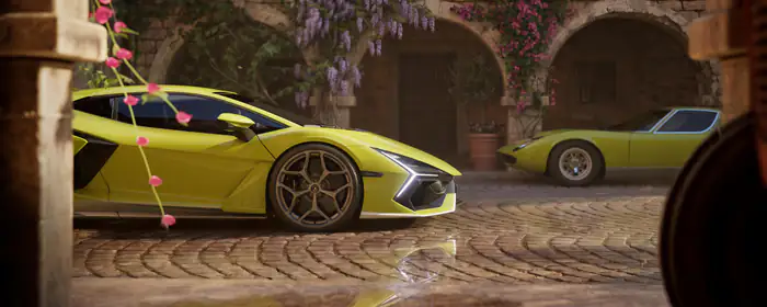 UltraWide 21:9 обои (2560x1080): Lamborghini Revuelto, Lamborghini Miura, Италия, вилла