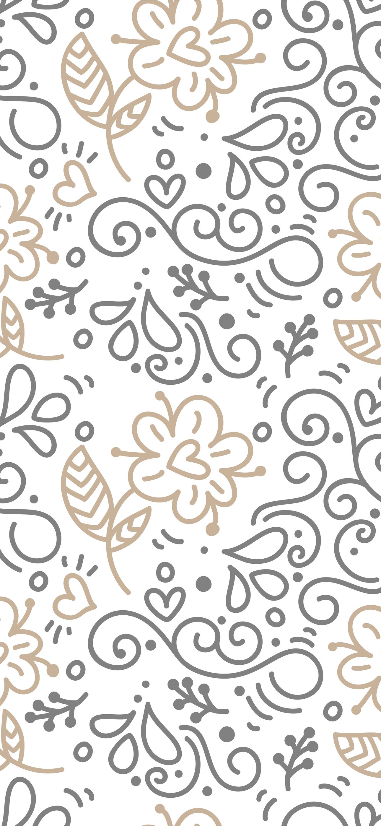 Minimalistic beige floral pattern - Wallpapers for iPhone 15 Pro Max/14 Pro Max in 1290x2796 resolution