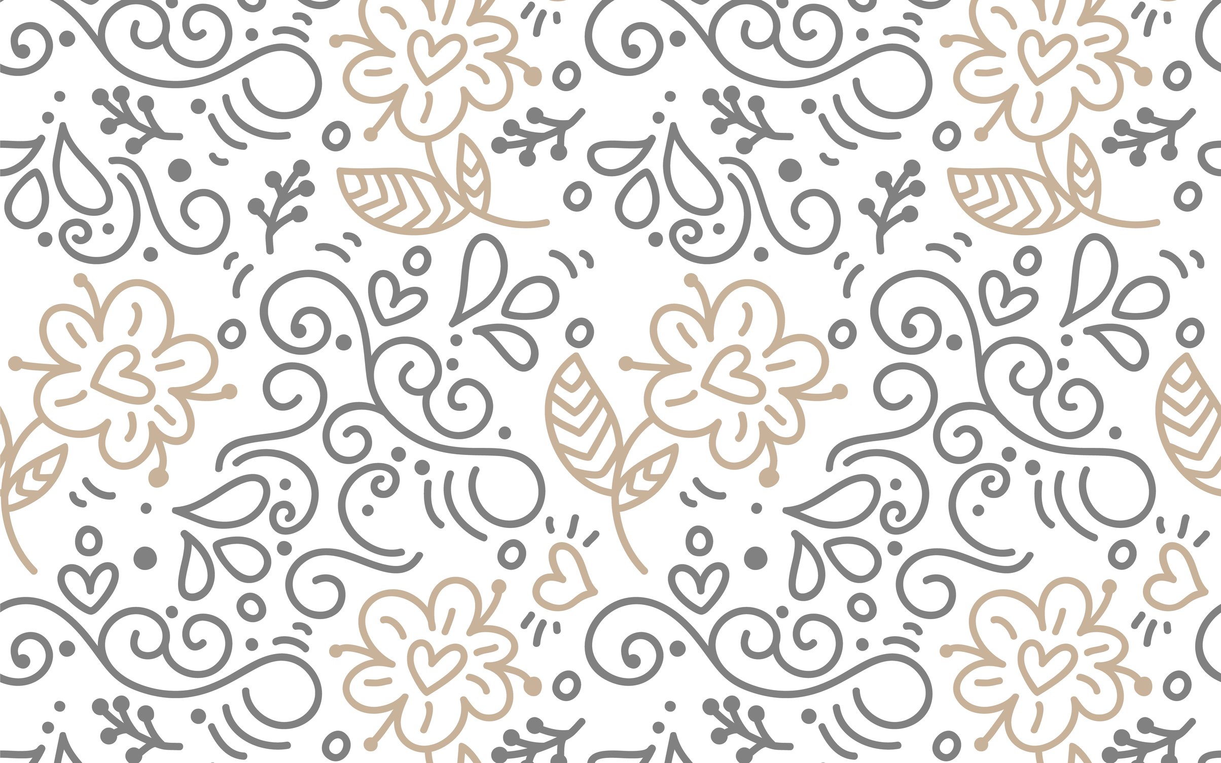 Minimalistic beige floral pattern - Wallpapers for MacBook Neo in 2408x1506 resolution