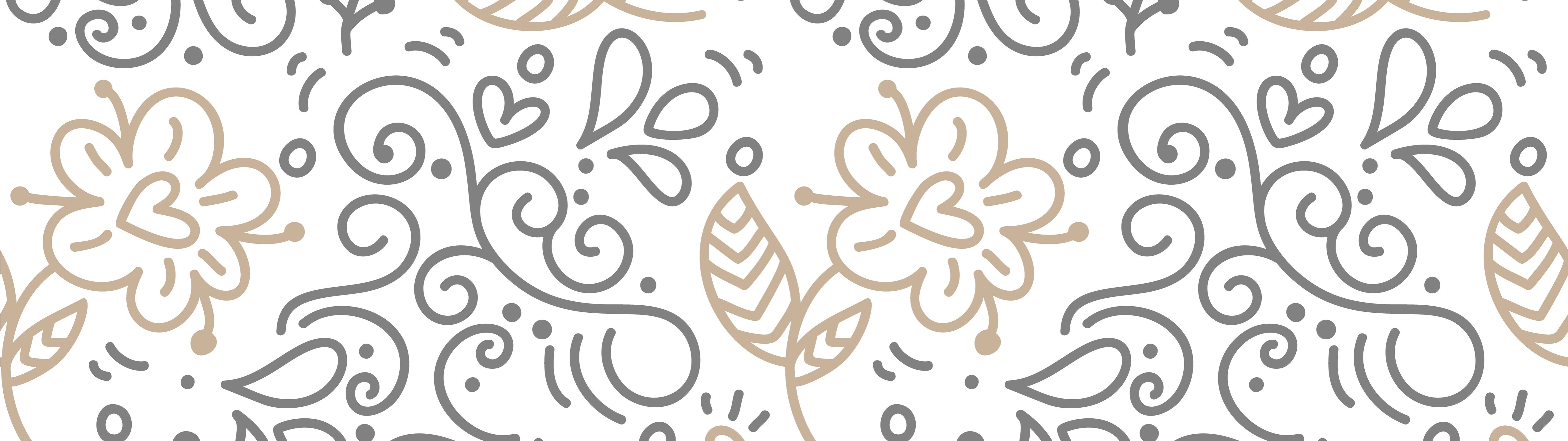 Minimalistic beige floral pattern - UltraWide 32:9 wallpapers in 5120x1440 resolution