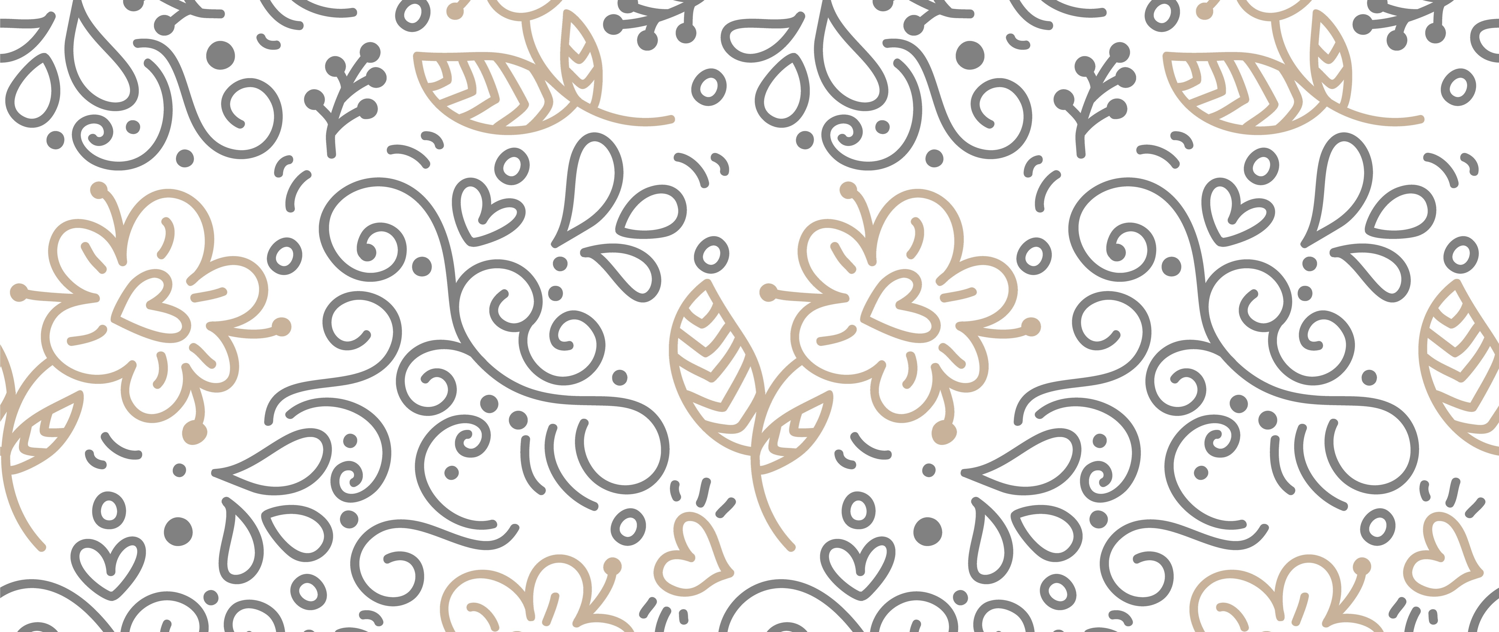 Minimalistic beige floral pattern - 5K2K UltraWide 21:9 wallpapers in 5120x2160 resolution