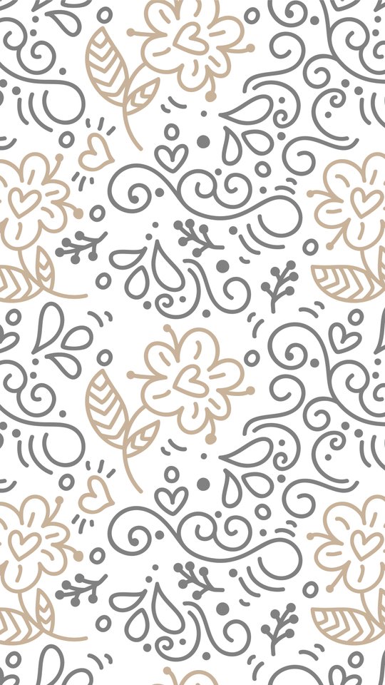 Minimalistic beige floral pattern - Wallpapers for Samsung, HTC, Sony in 540x960 resolution
