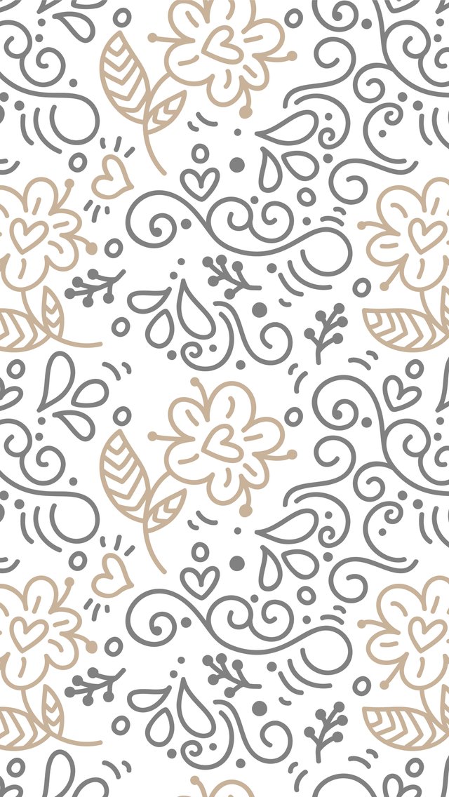 Minimalistic beige floral pattern - Wallpapers for iPhone 5/5S/5C/SE in 640x1136 resolution