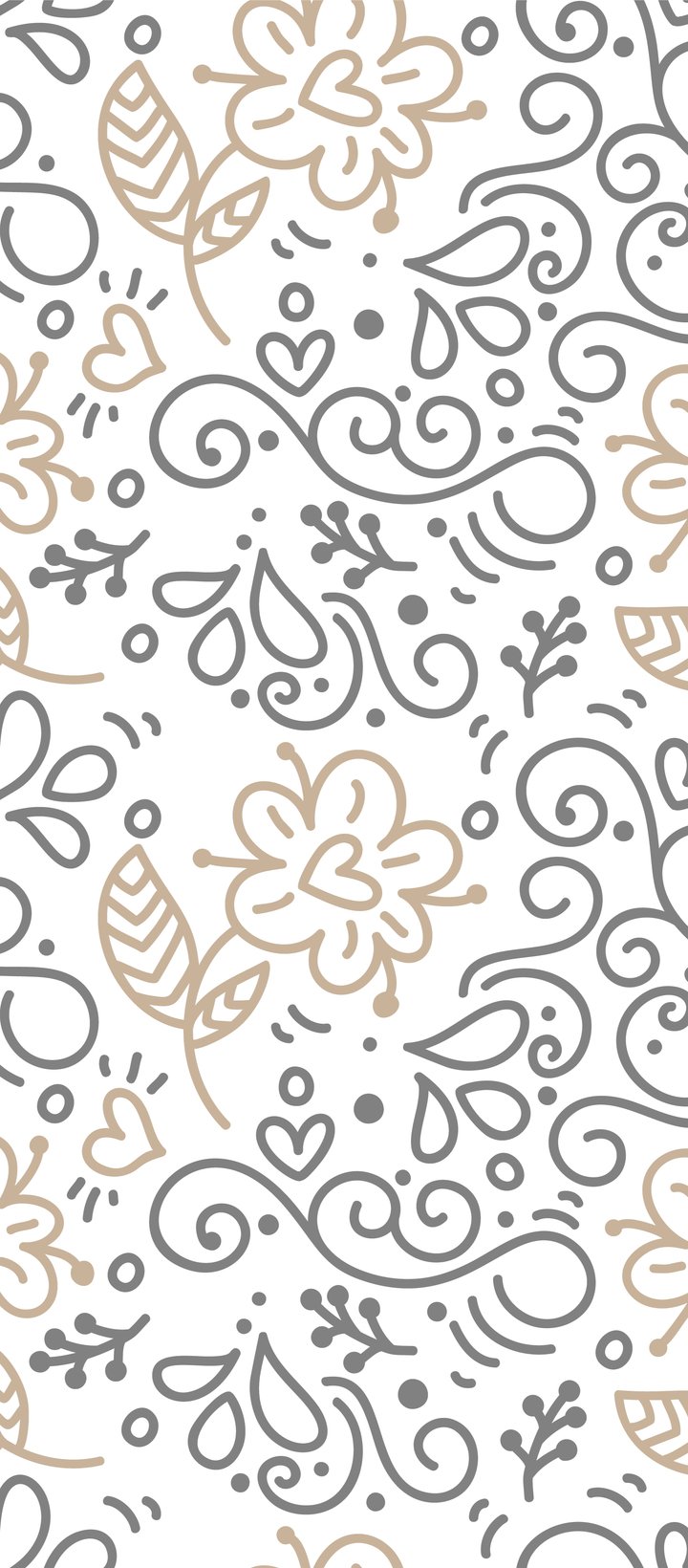 Minimalistic beige floral pattern - Wallpapers for Xiaomi Redmi 14C, POCO C71/C75/M7, Infinix Note 8 in 720x1640 resolution