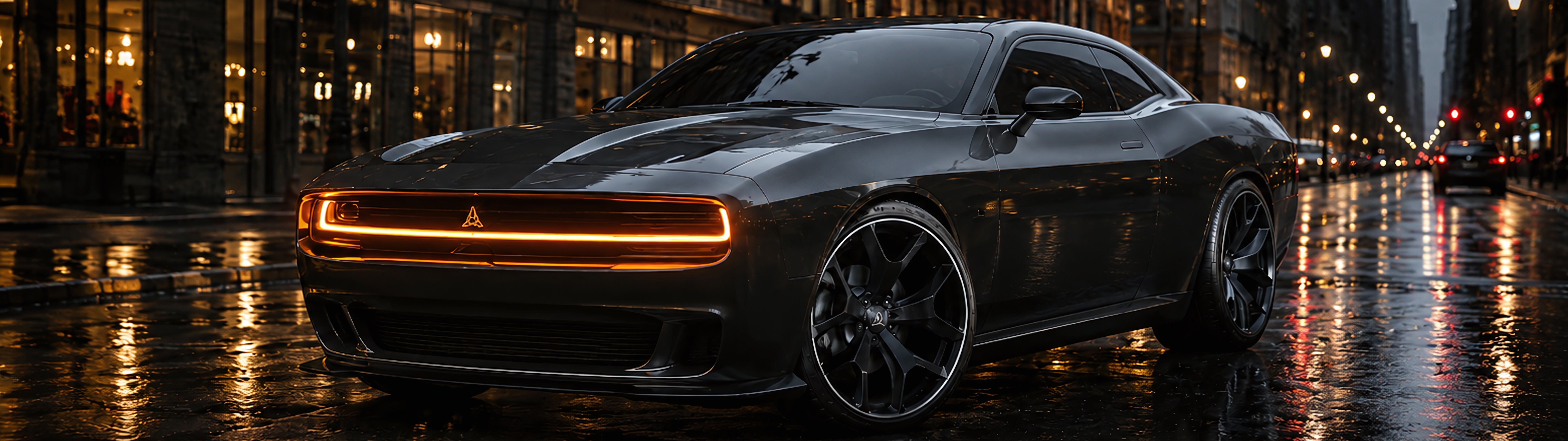 Dodge Charger Daytona in Chicago - Dual Monitor Wallpapers in 7680x2160 resolution