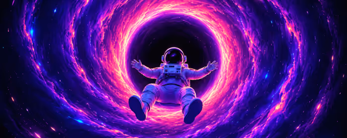 5K2K UltraWide 21:9 Spacesuit wallpapers (5120x2160): astronaut, black hole, event horizon, stars