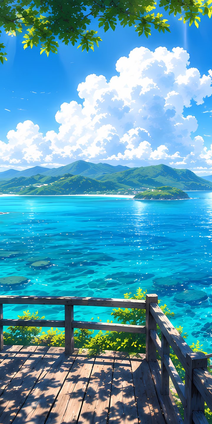 Colorful coast with clear water - Wallpapers for Samsung Galaxy A03s, Xiaomi Redmi 7A, POCO C3 in 720x1440 resolution