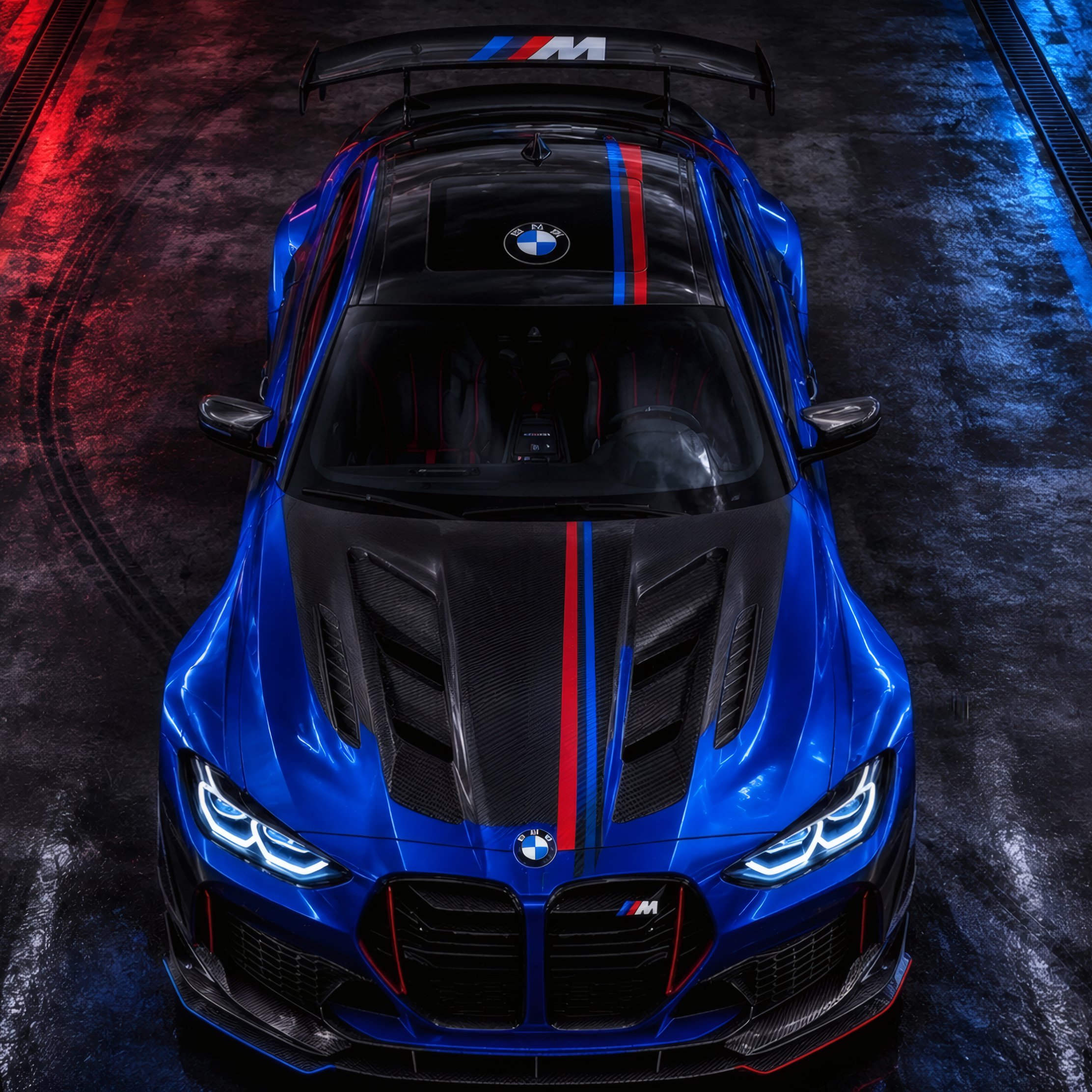 BMW M4 G82 в карбоновом обвесе - Обои для iPad Pro 10.5″ в разрешении 2224x2224