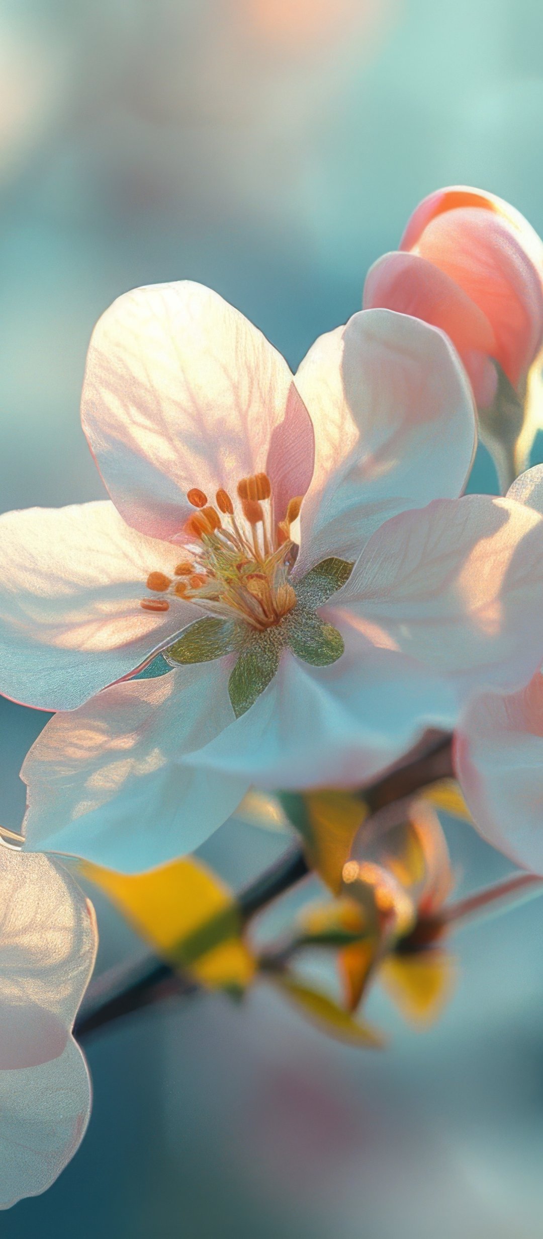 White-Pink Cherry Blossoms in Spring - Wallpapers for TECNO/Infinix in 1080x2460 resolution