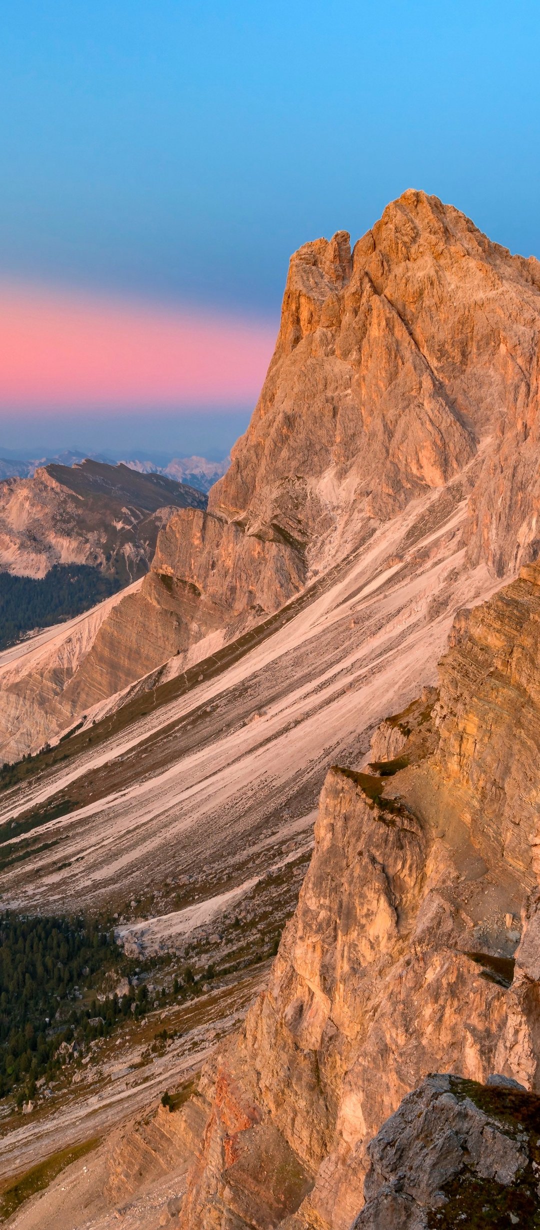 Dolomites Alps Valley at Sunset - Wallpapers for TECNO/Infinix in 1080x2460 resolution