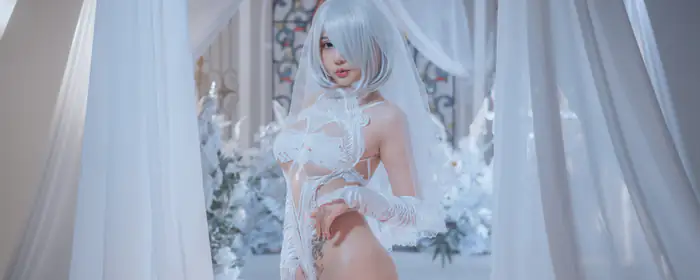 UltraWide 32:9 обои (3840x1080): косплей, Kimmie, 2B, Nier: Automata