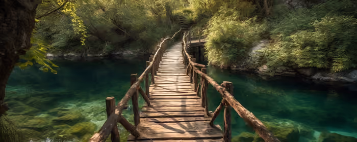 UltraWide 32:9 wallpapers (3840x1080): bridge, river, forest, trees