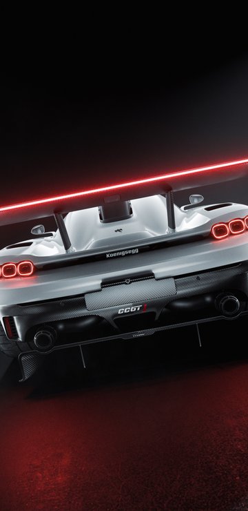 Koenigsegg CCGT1 with huge rear spoiler - Wallpapers for Samsung in 360x740 resolution