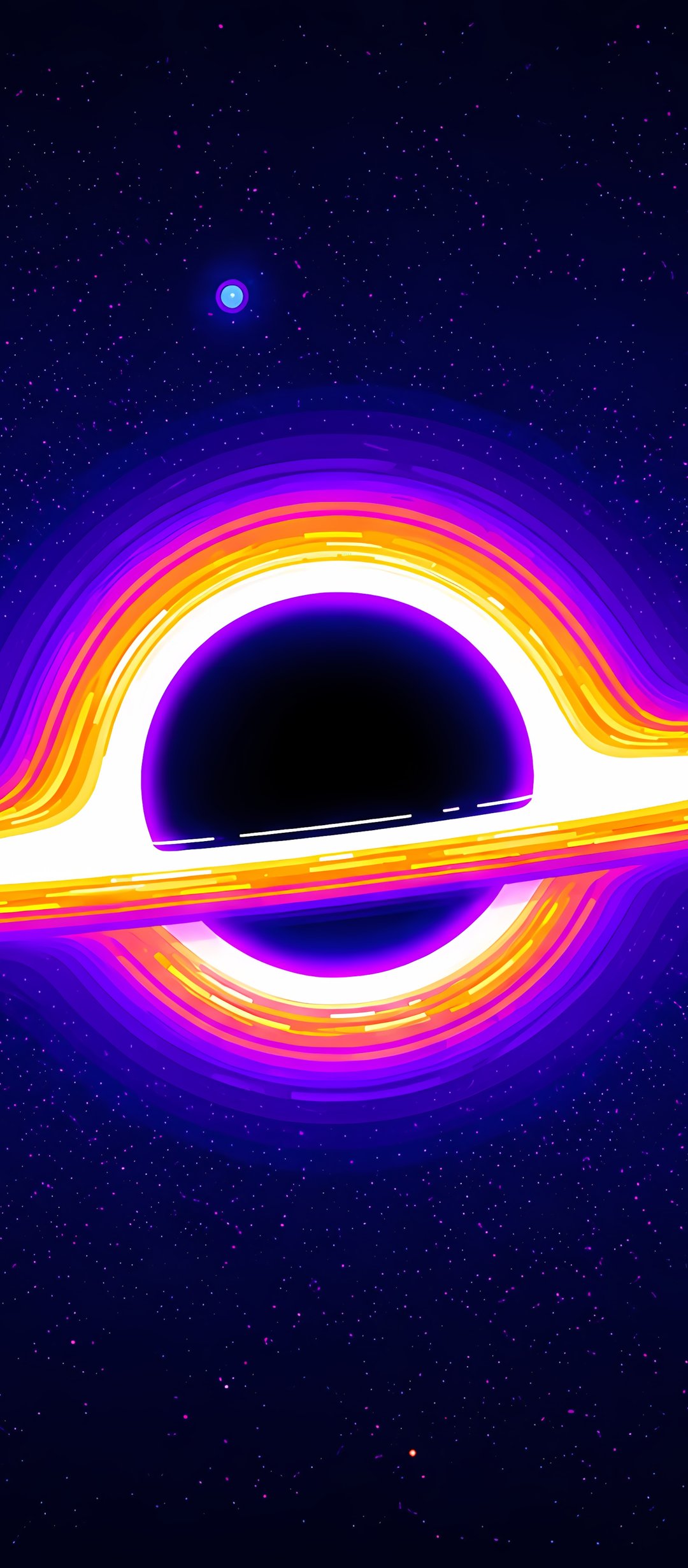 Black hole in minimalism - Wallpapers for TECNO/Infinix in 1080x2460 resolution