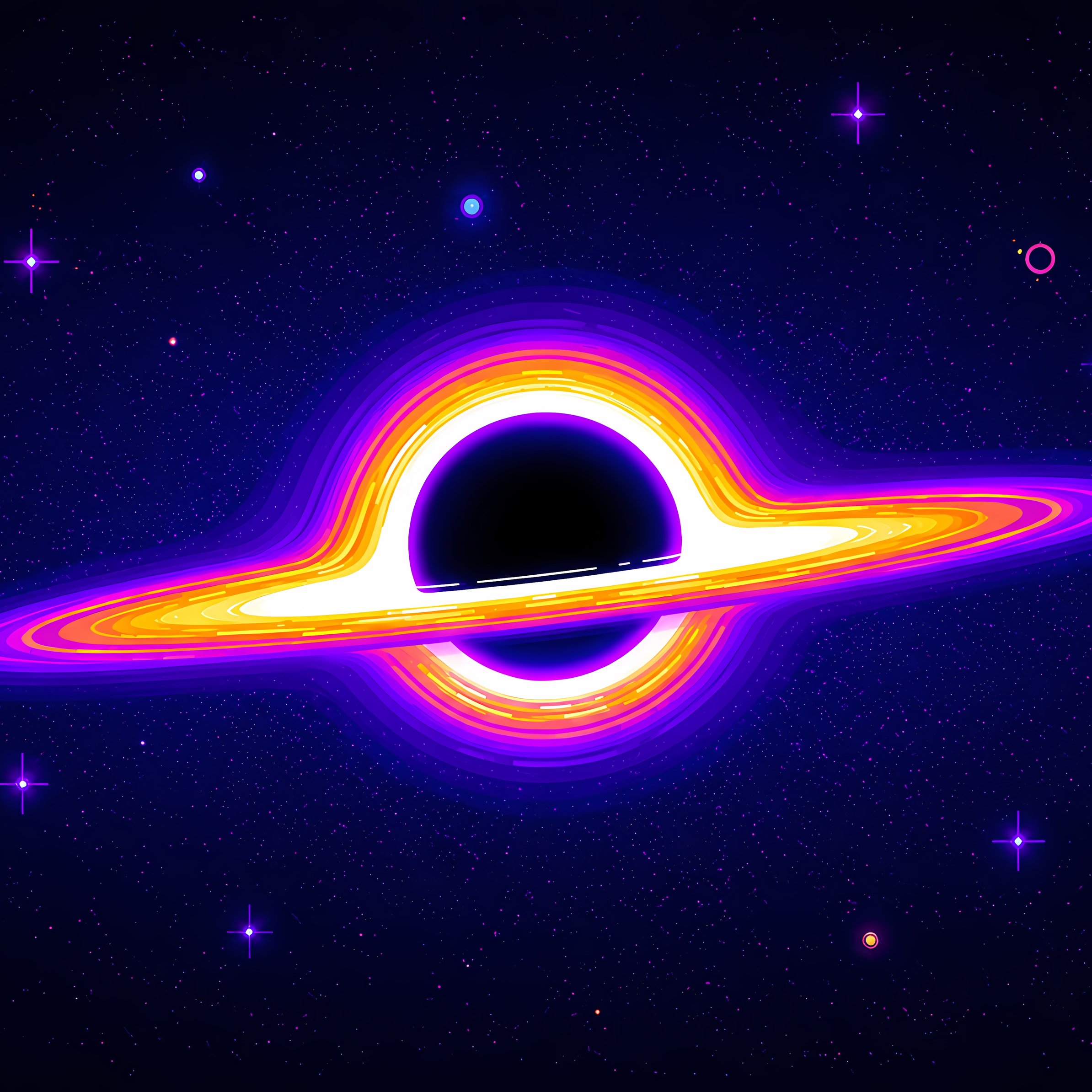 Black hole in minimalism - Wallpapers for iPad Pro 11″ in 2388x2388 resolution