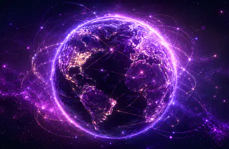 8K City lights wallpapers (7680x4320): Earth, planet, satellite, network