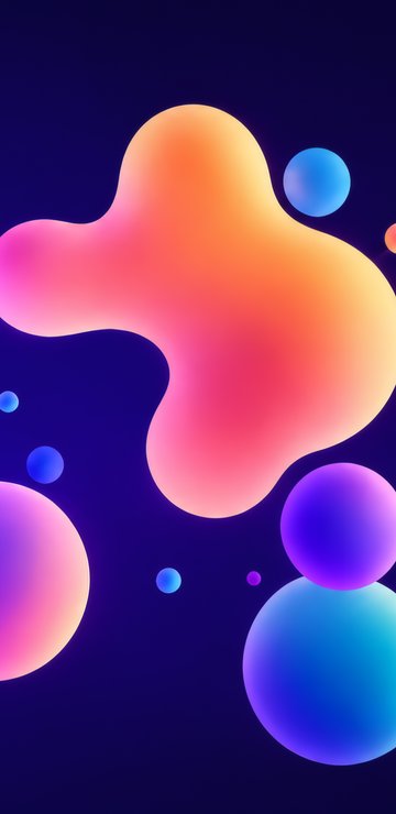 Abstract multicolored bubbles - Wallpapers for Samsung in 360x740 resolution