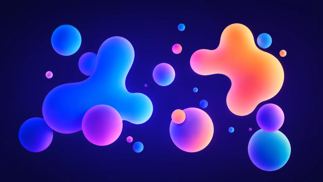 Abstract multicolored bubbles - Wallpapers for iPhone 4/4S in 640x960 resolution