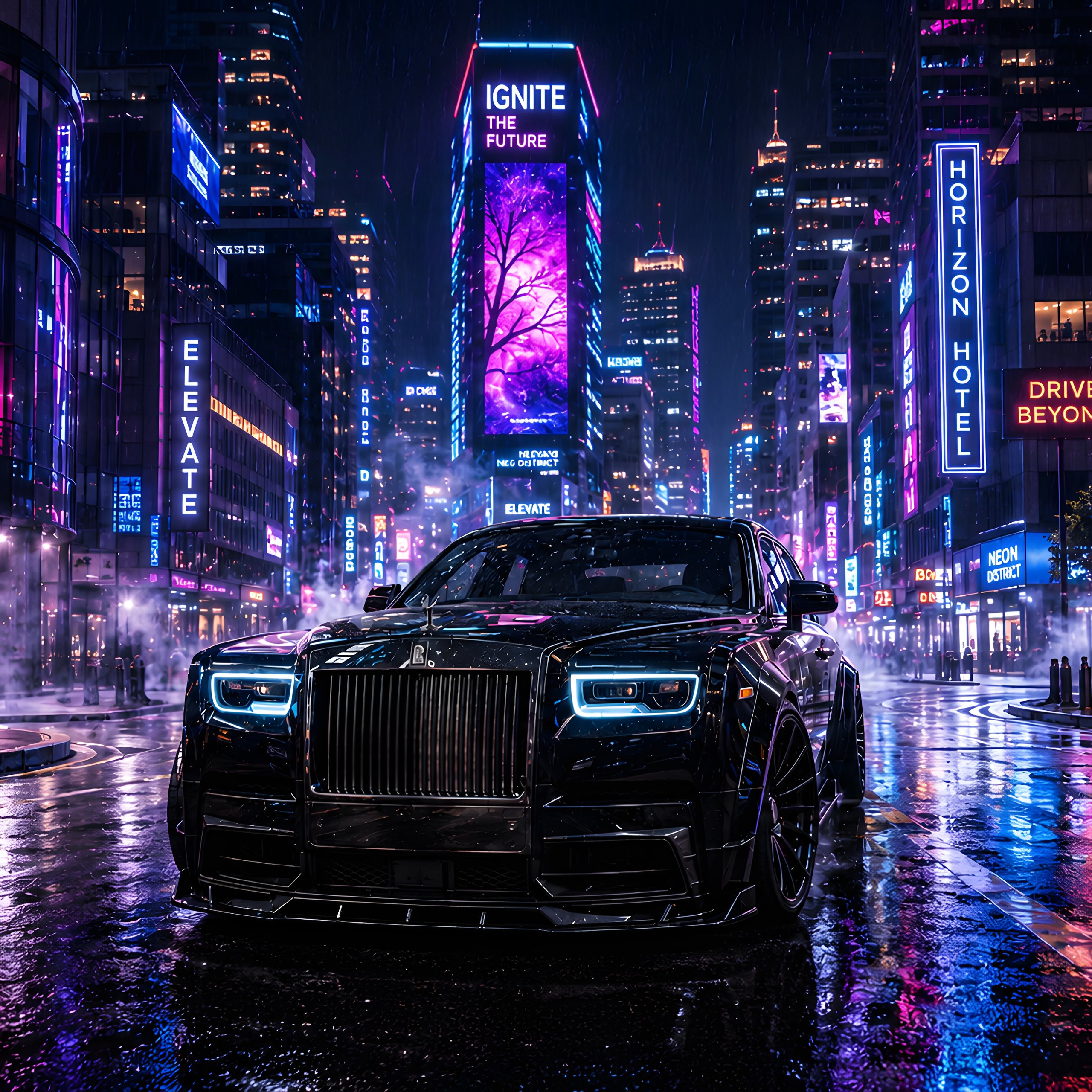 Rolls-Royce Phantom в обвесе - Обои для Samsung Galaxy Tab S9 FE+/Tab S11, Xiaomi Pad 5, Redmi Pad 2 Pro, POCO Pad в разрешении 2560x2560