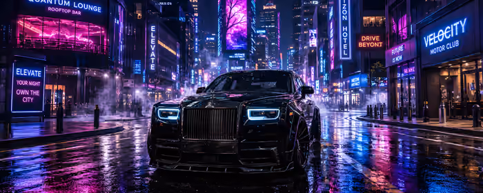 UltraWide 32:9 обои производительность (3840x1080): Rolls-Royce Phantom, обвес, кастомизация, небоскрёбы