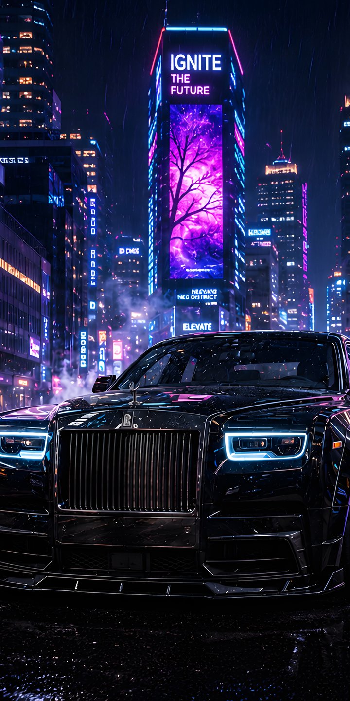 Rolls-Royce Phantom в обвесе - Обои для Samsung Galaxy A03s, Xiaomi Redmi 7A, POCO C3 в разрешении 720x1440