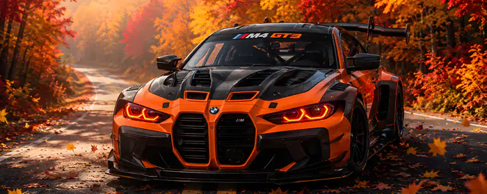 5K2K UltraWide 21:9 обои немецкие авто (5120x2160): BMW M4, спойлер, карбон, обвес