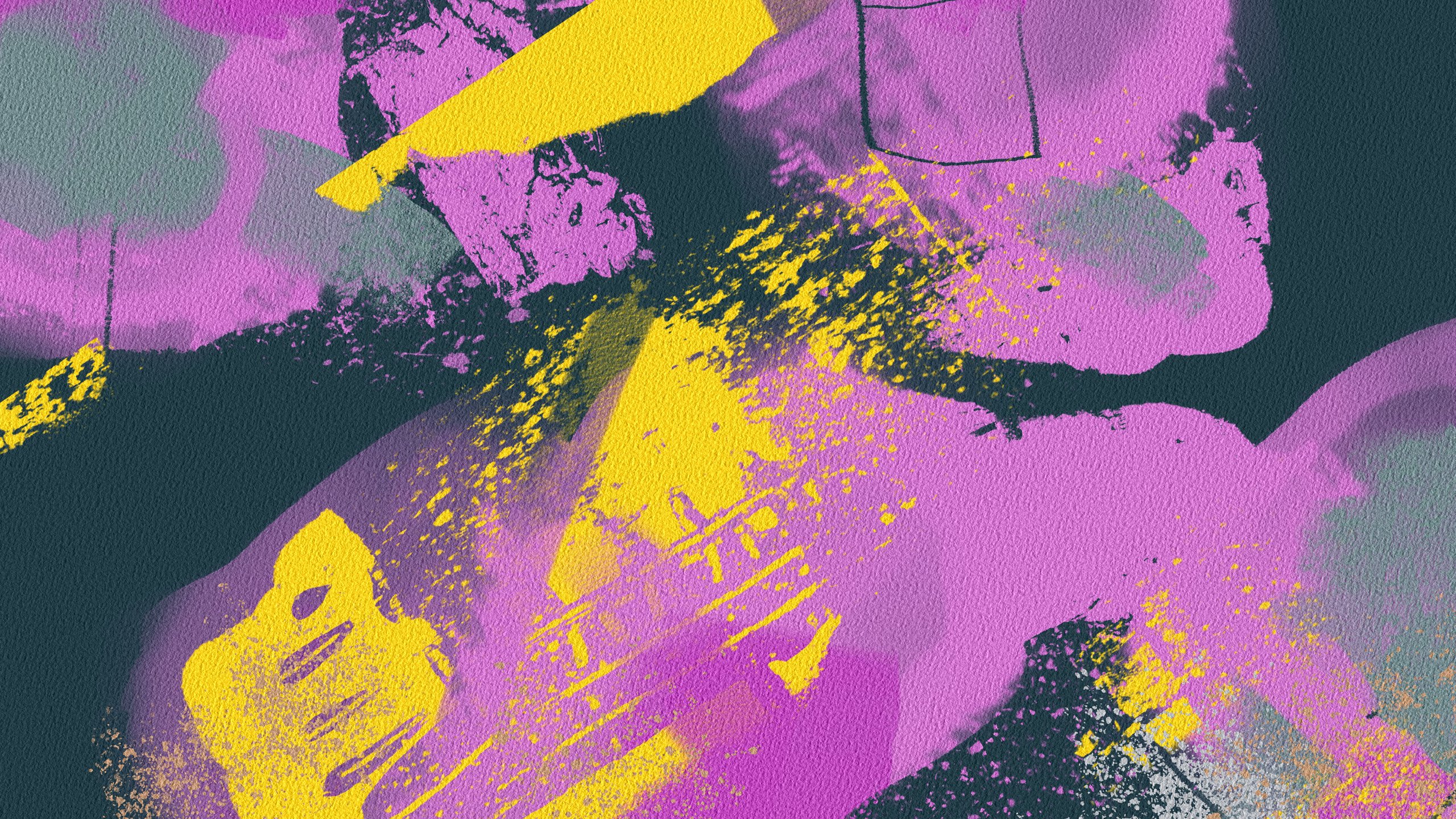 Abstract painting on canvas - 2K Quad HD wallpapers in 2560x1440 resolution