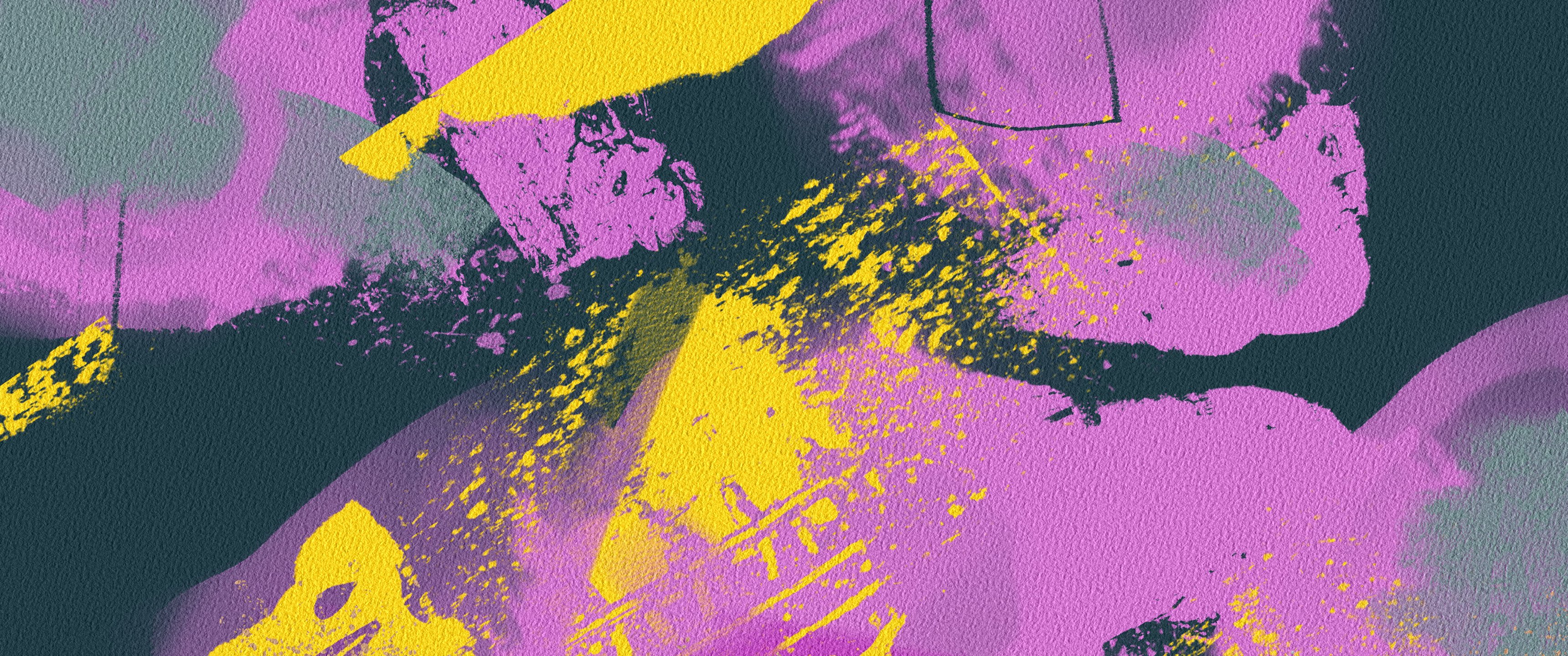 Abstract painting on canvas - UltraWide 21:9 wallpapers in 3440x1440 resolution