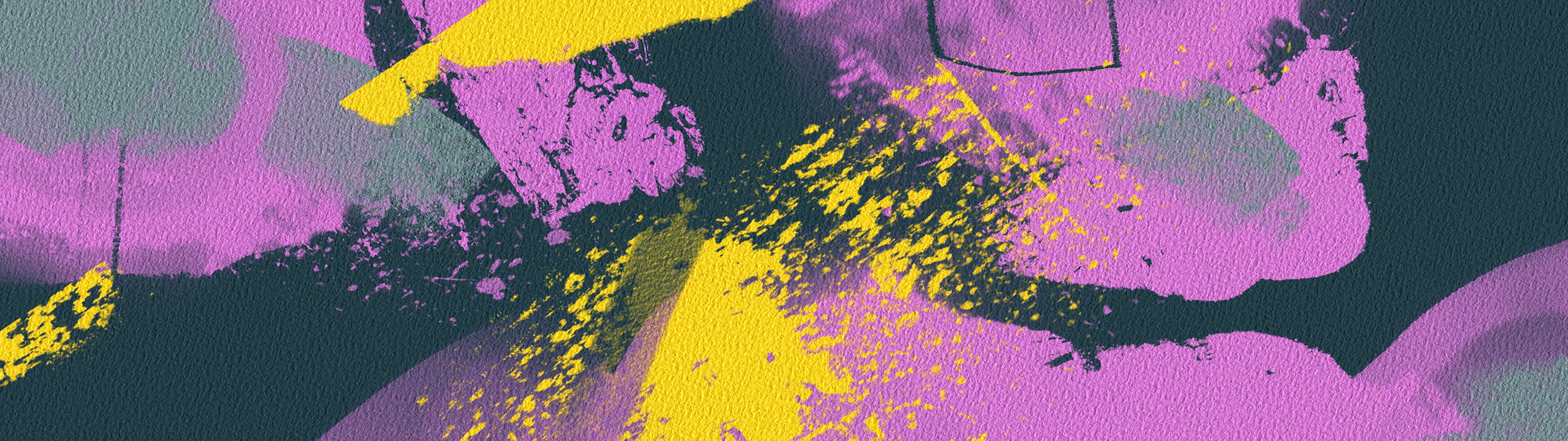 Abstract painting on canvas - UltraWide 32:9 wallpapers in 5120x1440 resolution