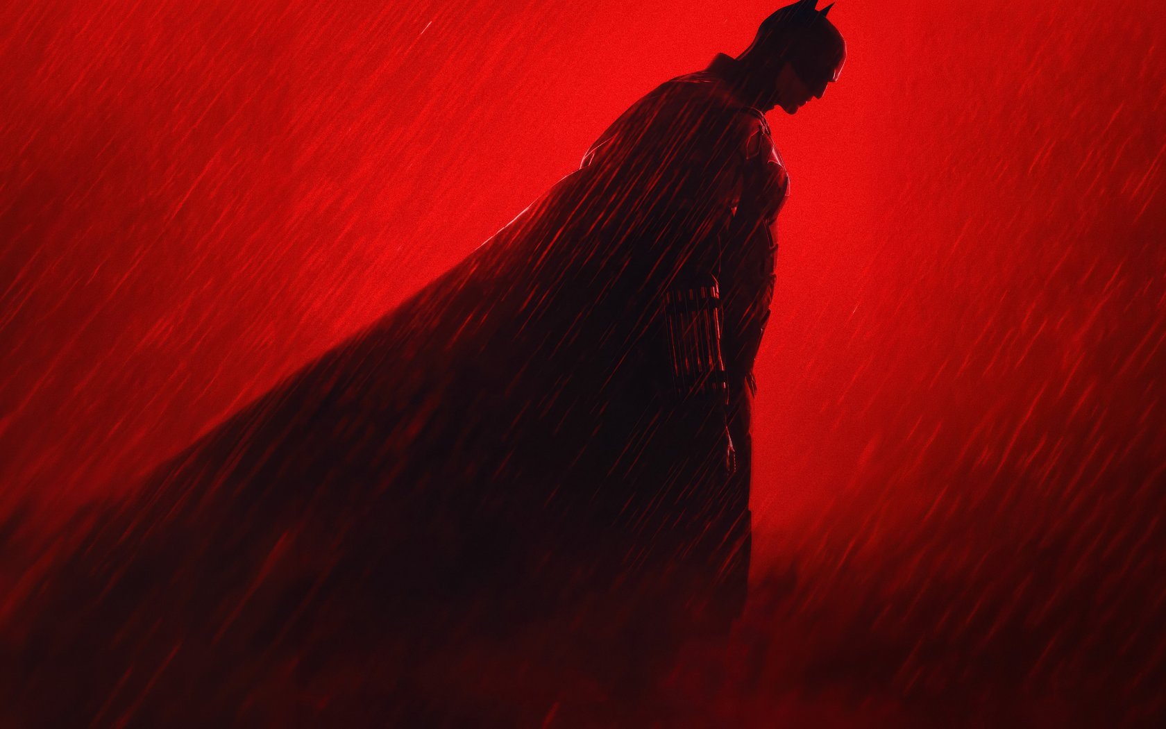 Batman Silhouette on Red Background - WSXGA+ wallpapers in 1680x1050 resolution