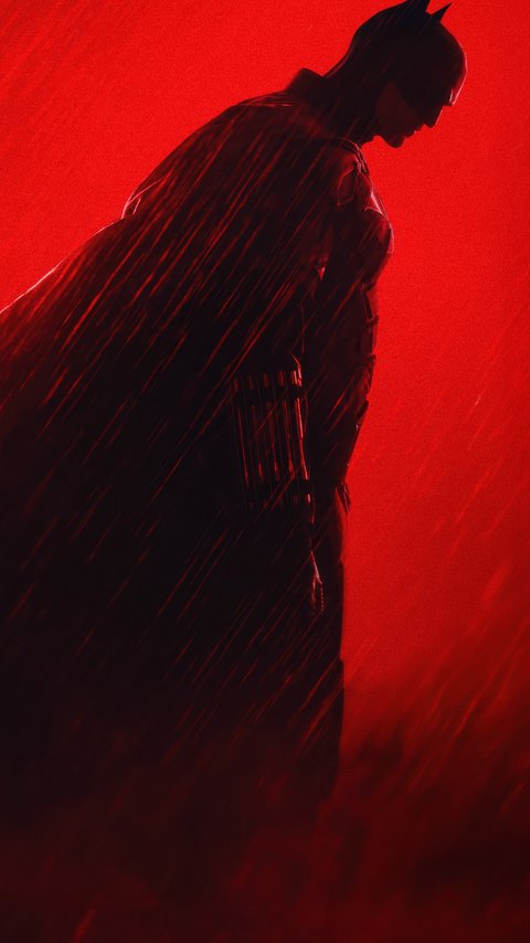 Batman Silhouette on Red Background - Wallpapers for LG/ASUS in 480x854 resolution