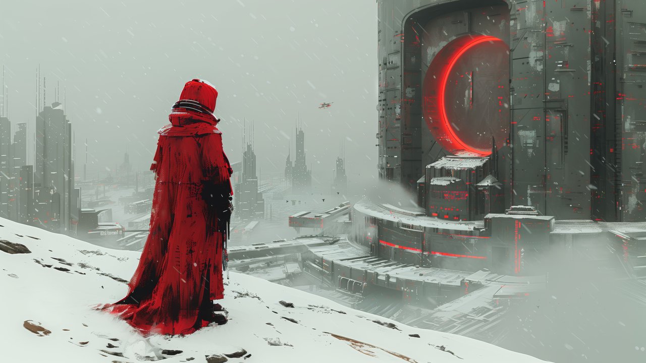Futuristic city in winter - HDV 720p wallpapers in 1280x720 resolution