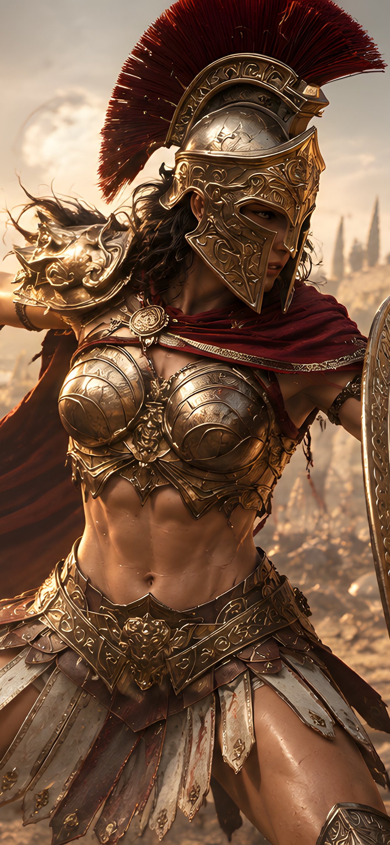 Spartan warrior in battle - Wallpapers for iPhone 11 Pro Max in 1242x2688 resolution