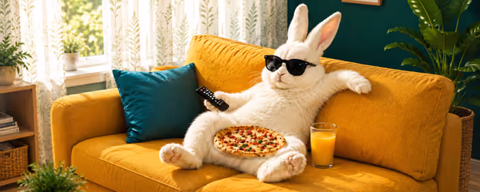 Dual Monitor Wallpapers Cute animals (7680x2160): rabbit, bunny, window, living room