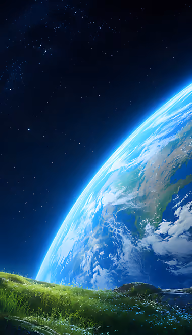Space wallpapers: Earth, man, clouds, stars