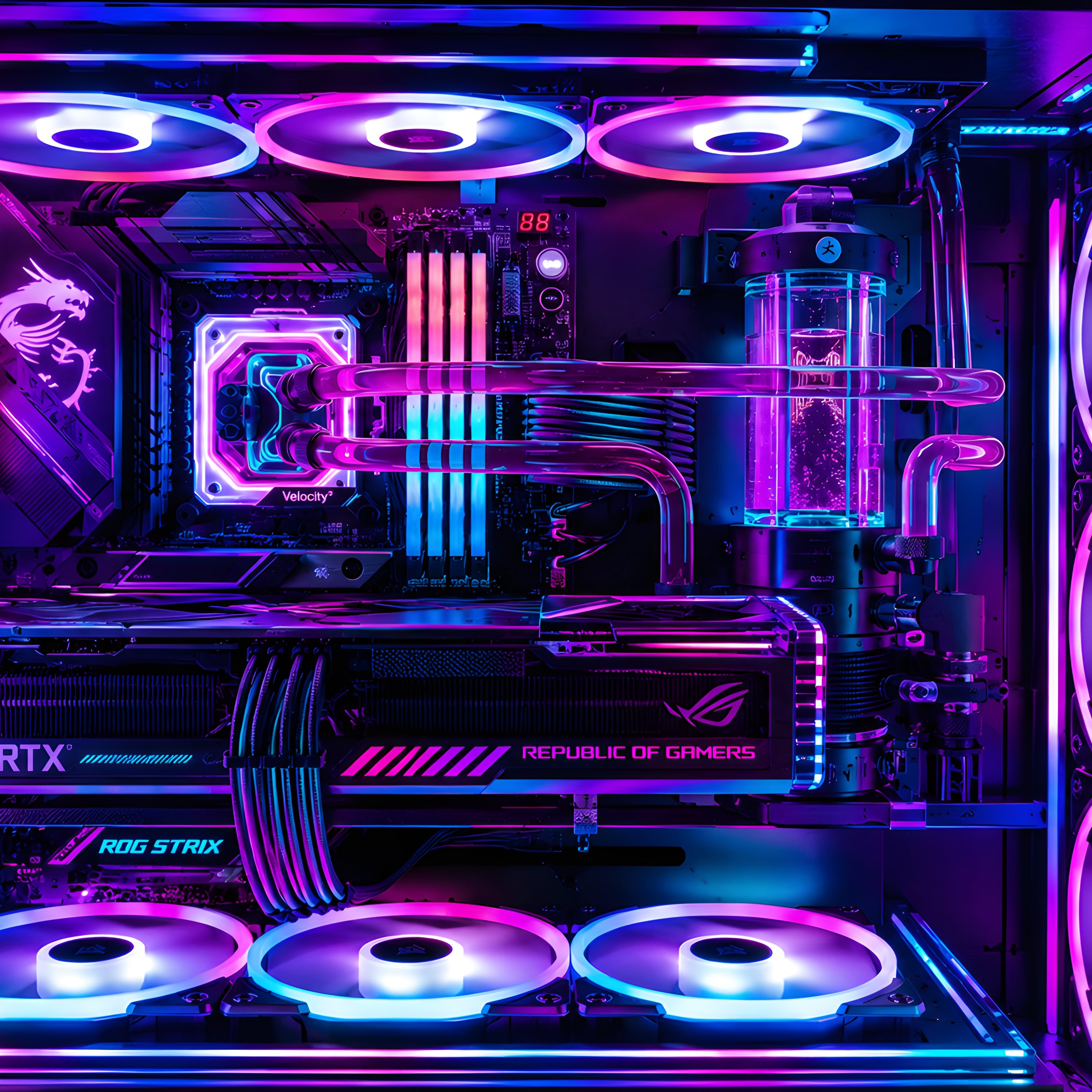 ASUS ROG RGB PC Modding Computer - Wallpapers for iPad Pro 13″ in 2752x2752 resolution
