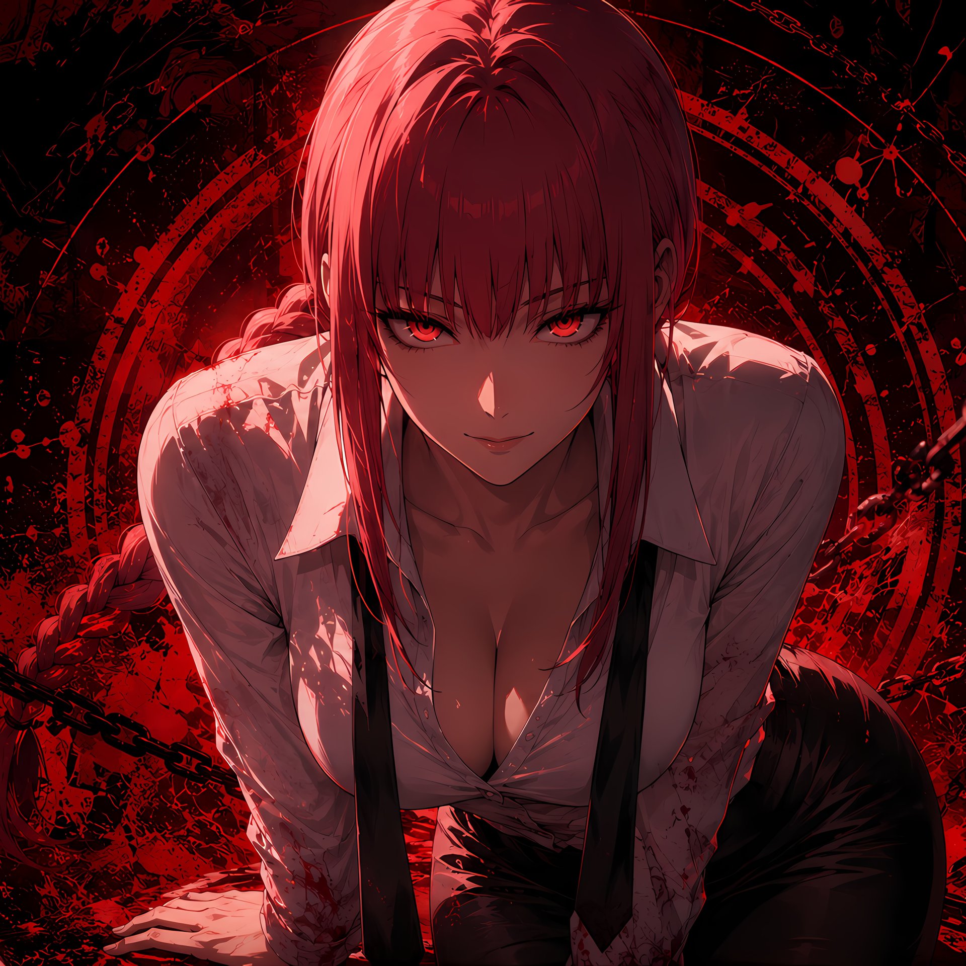 Makima from Chainsaw Man Manga - Wallpapers for Samsung Galaxy Tab in 1920x1920 resolution
