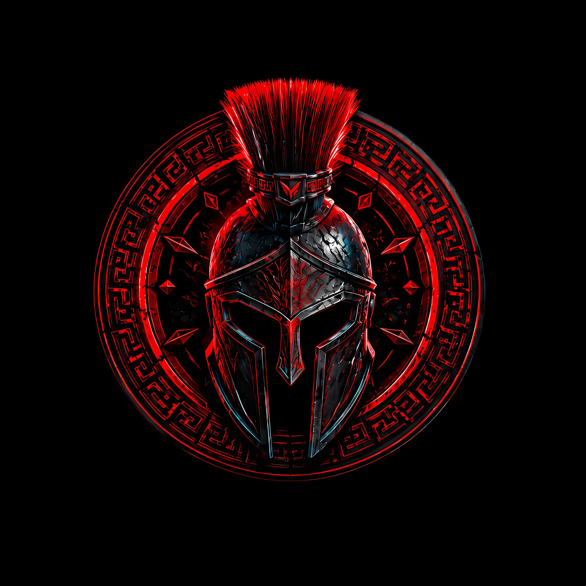 Minimalistic helmet and Spartan symbol - Wallpapers for Samsung/Xiaomi in 2000x2000 resolution