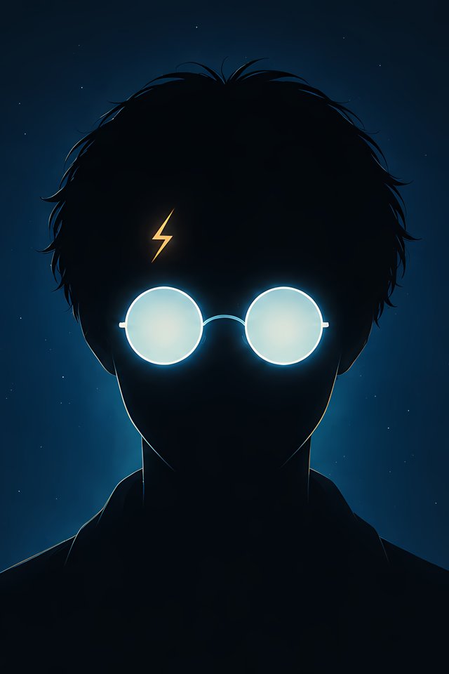 Гарри Поттер минималистичный силуэт - Обои для iPhone 4/4S в разрешении 640x960