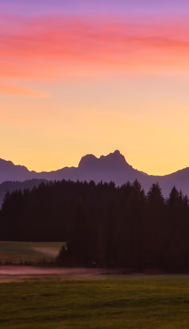 Nature wallpapers: sunset, mountains, valley, forest